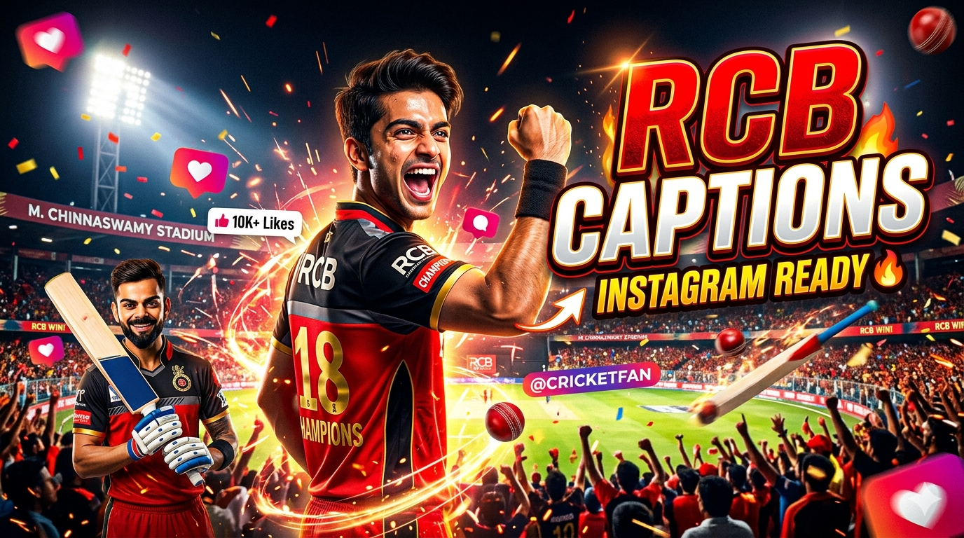 Best RCB Captions for Instagram to Boost Your Cricket Posts