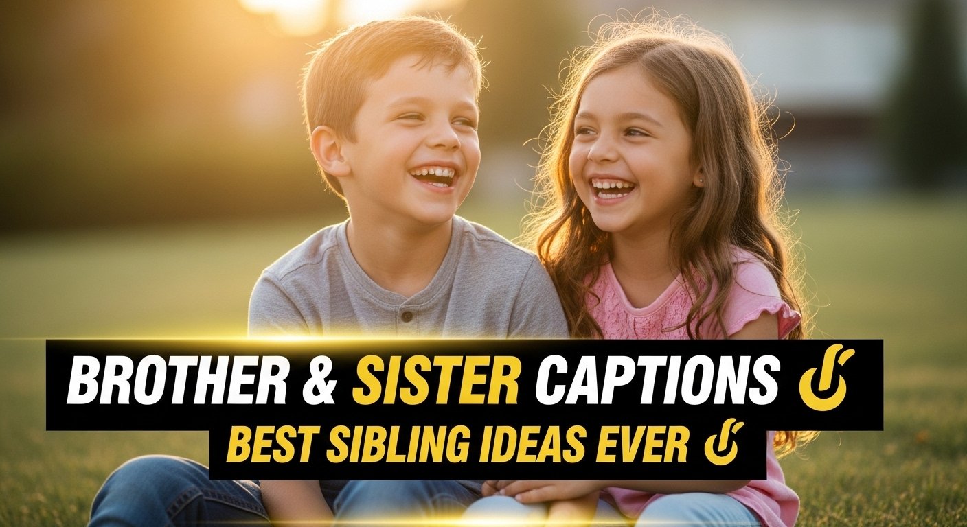 Brother and Sister captions for instagram funny sibling moments captions